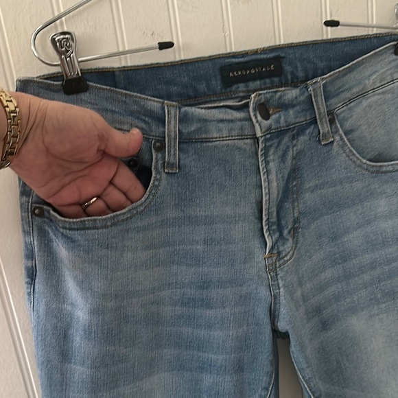 Aeropostale Flex Effects Super Skinny Blue Jeans sz 32x30 - Picture 7 of 13